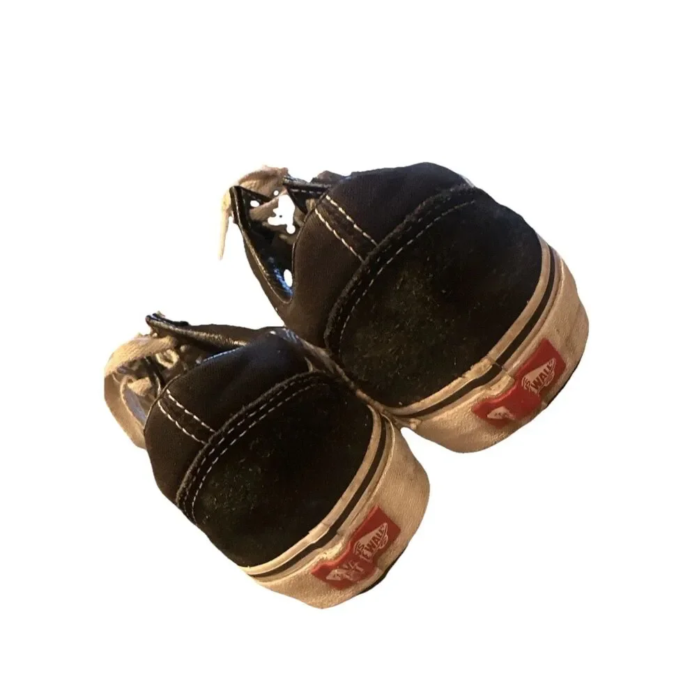 Vans Old Skool Womens 9 Black White Low Top Skate Sneakers Lace Up Classic